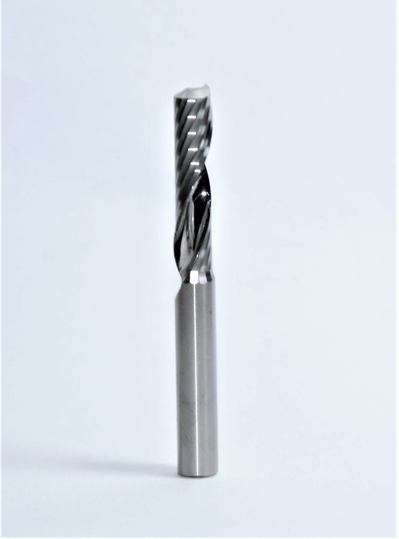 ดอกกัดฟันเดียว 6.0 mm ฟันยาว : เกลียวขวา Up cut Single Flute Spiral Carbide End Mill CNC Cutter Tool 6x25x6x50 mm