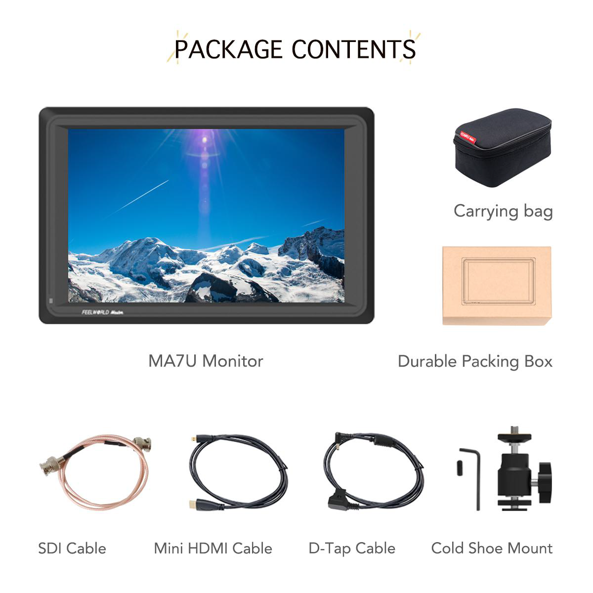 FEELWORLD Master Series MA7U 7" Ultra Bright Monitor 1920x1200 4K HDMI & SDI Input/Output รับประกันศูนย์ไทย 1 ปี