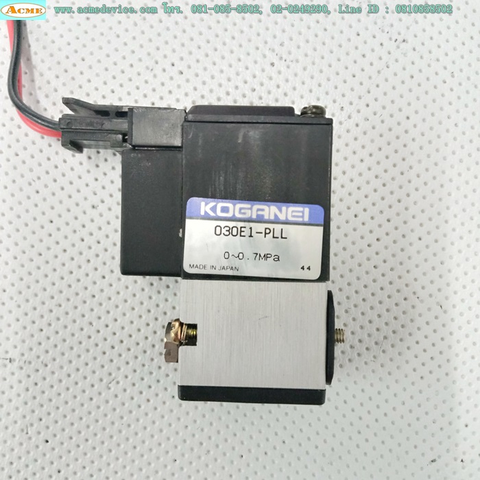 Solenoid valve Koganei รุ่น 030-4E1-PLL(2)+030E1-PLL(2), 0.15-0.7MPa, 24V