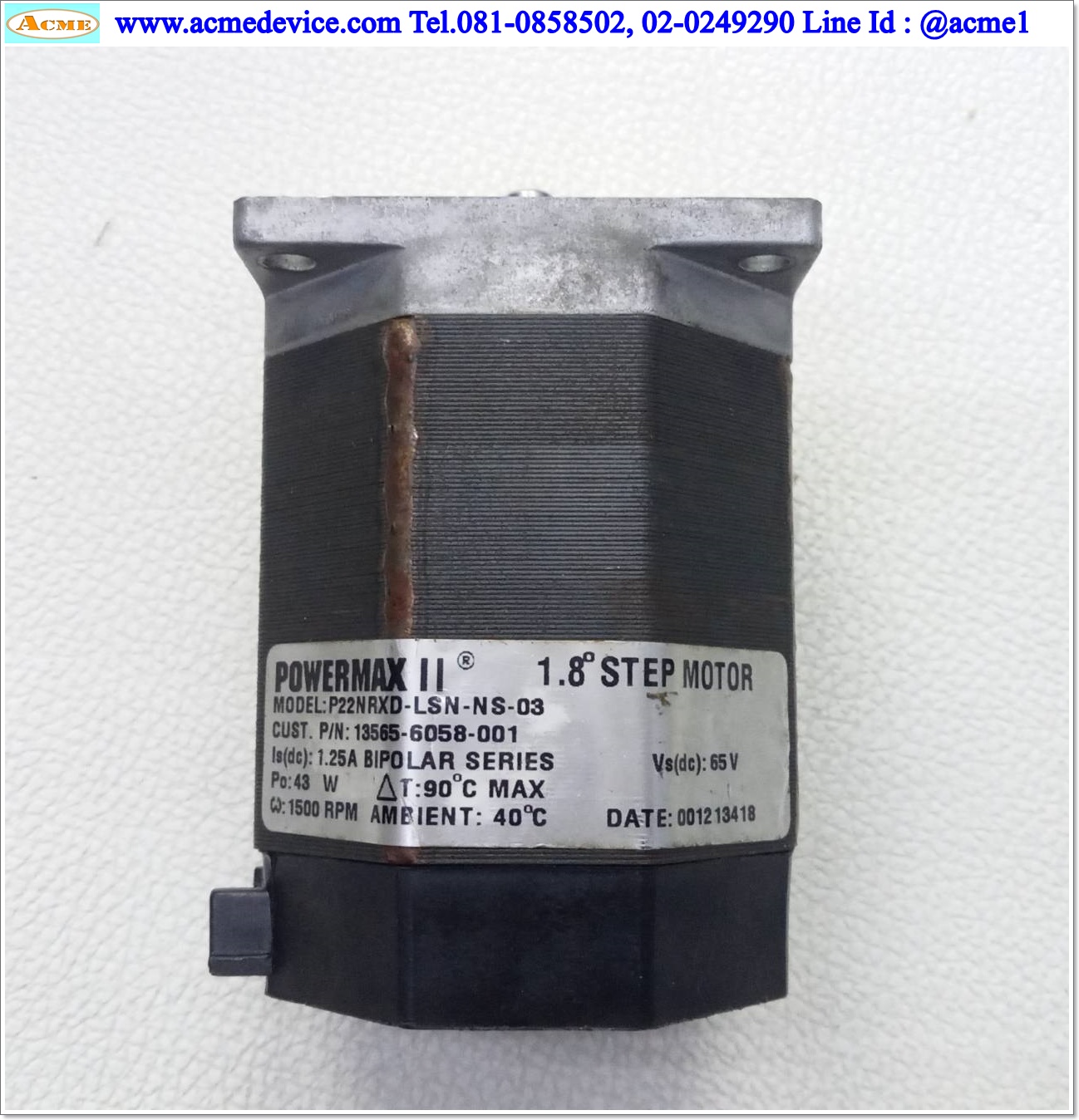 Stepping Motor Pacific Scientific รุ่น P22NRXD-LSN-NS-03, 43W, 1.25A