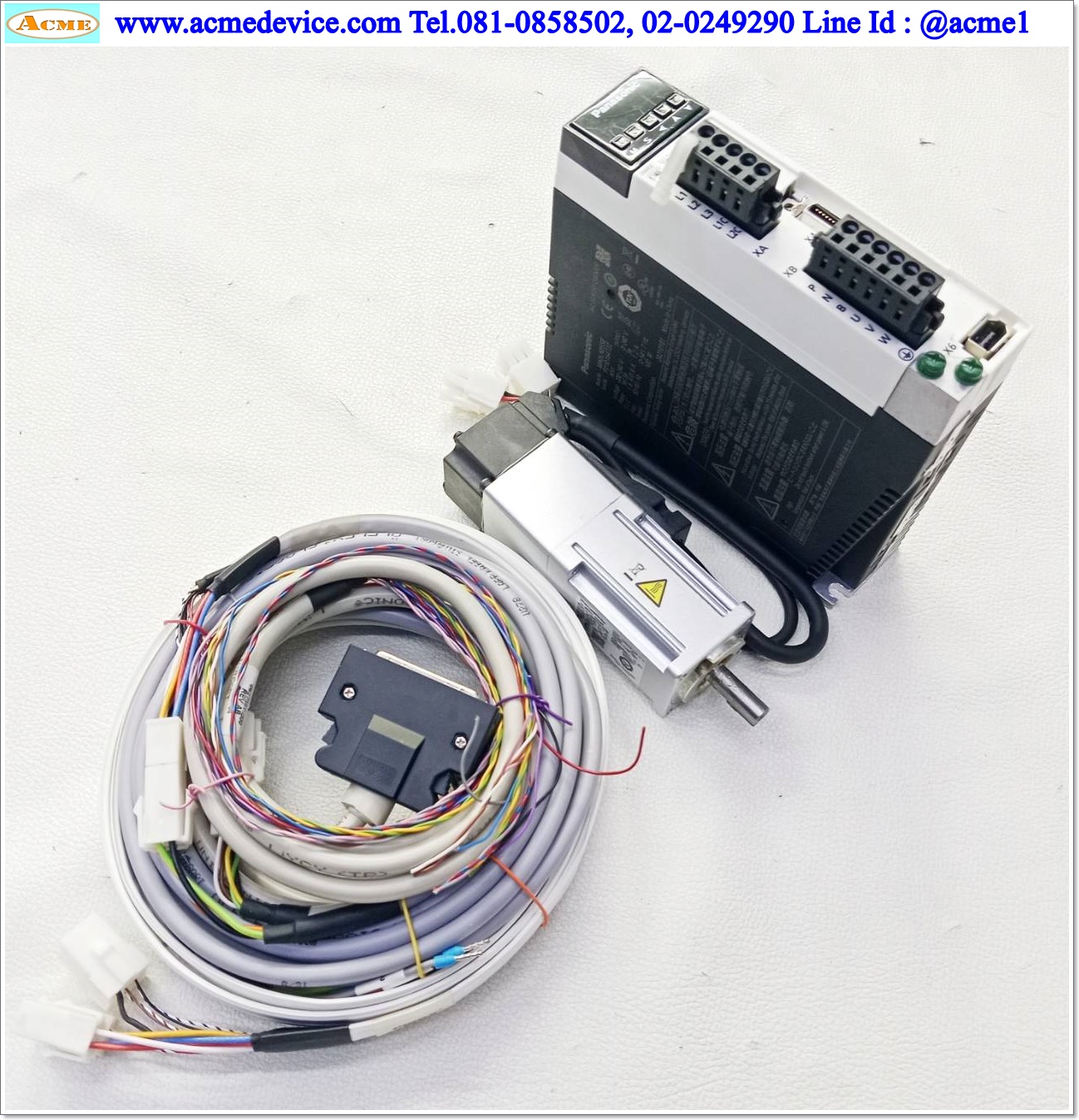 Servo Drive Panasonic รุ่น MADLN05SE & Motor MSMF012L1V2M, 100W (with brake)