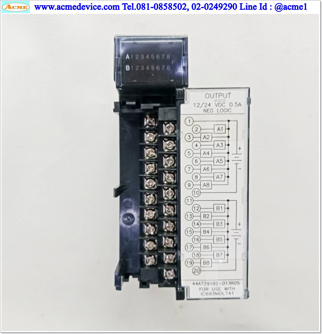 PLC GE FANUC รุ่น IC693MDL741G, Output Module, 12/24VDC, 0.5A, 16PT, NEG