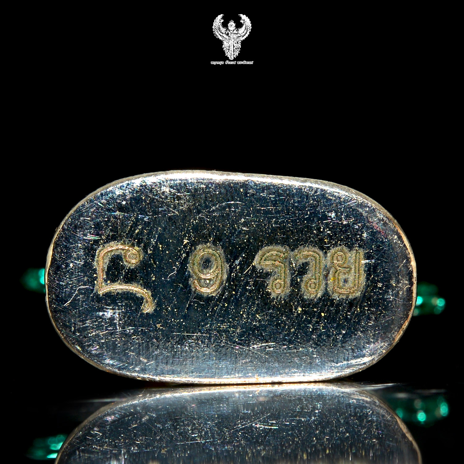 ท้าวเวสสุวรรณ ครูบาบุญยัง วัดห้วยน้ำอุ่น ลำพูน เนื้อสัมฤทธิ์ชุบเงิน ลงยาเบญจรงค์ หมายเลข 9