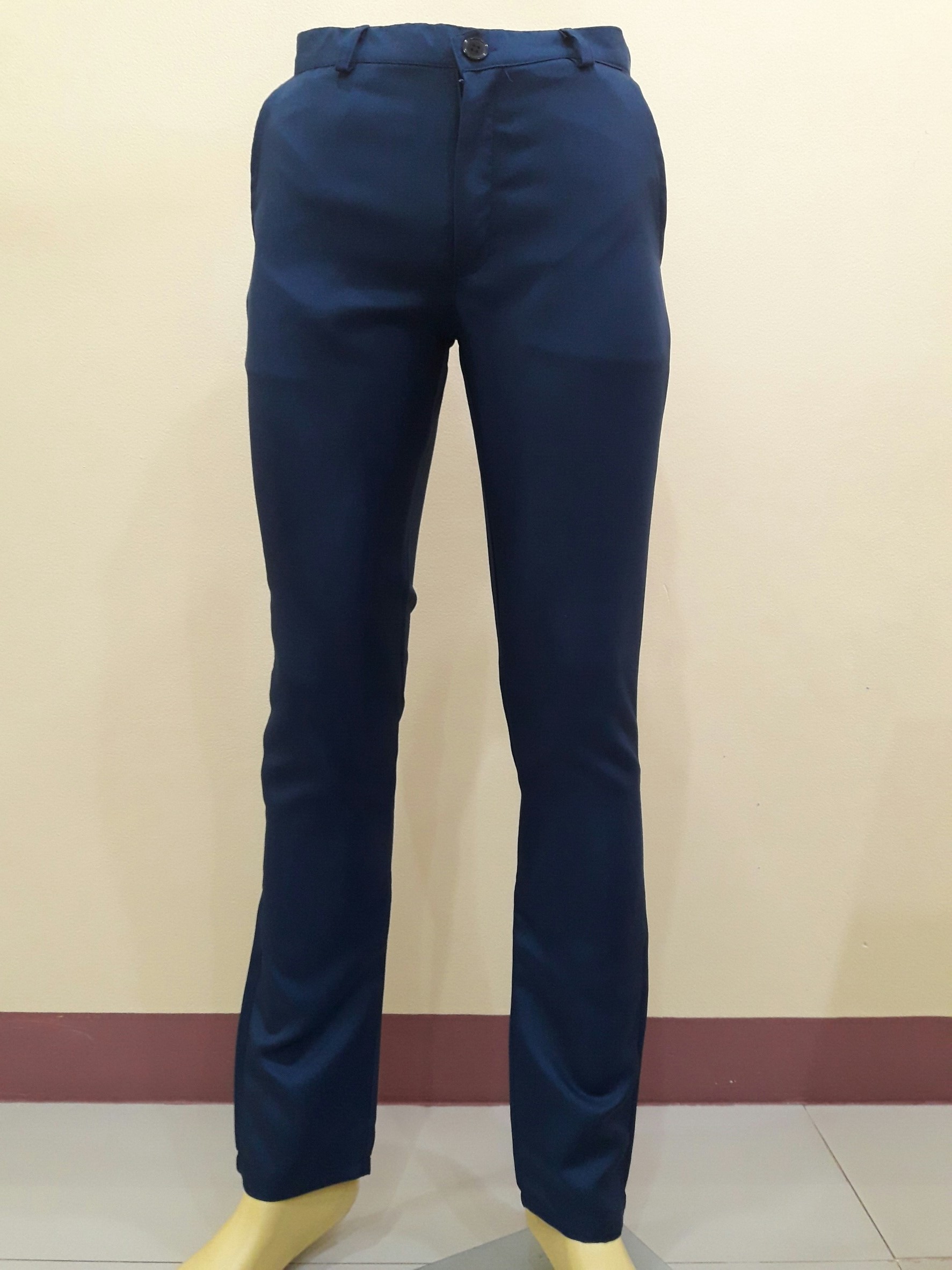 กางเกงขายาวผู้ชายสีน้ำเงิน (Size : M) เอว 30