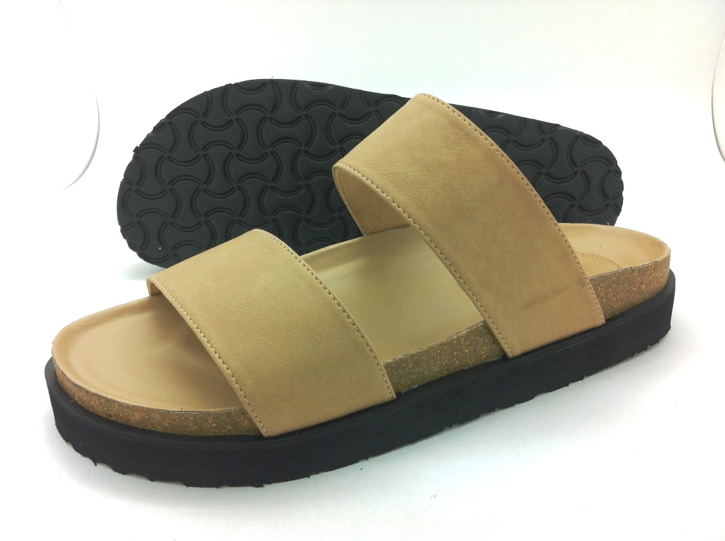 Cork sole leather sandals(men)