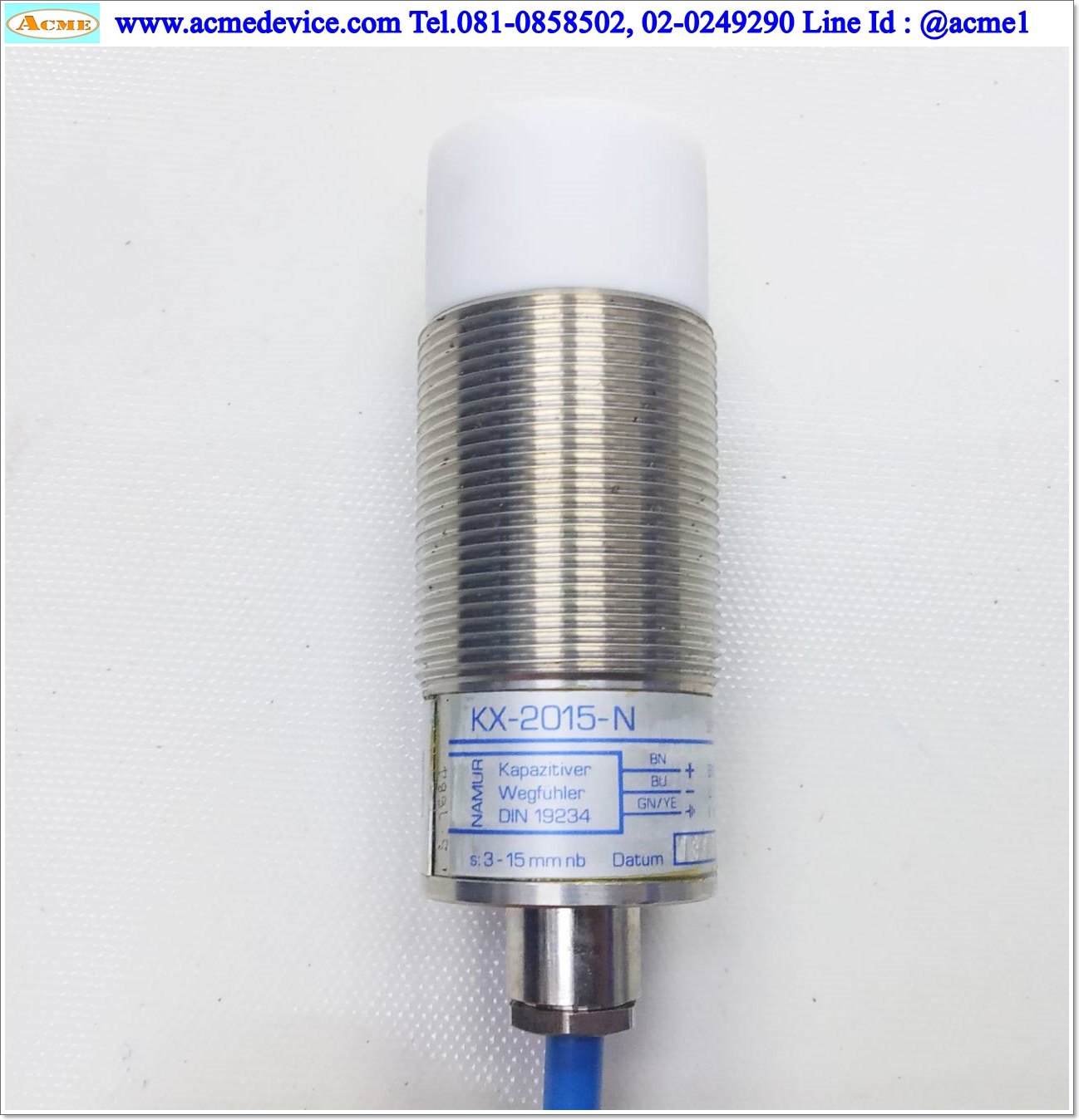 Proximity IFM รุ่น KX-2015-N, ระยะ 15 mm., N.C., 7.5-15 Vdc, Capacitive