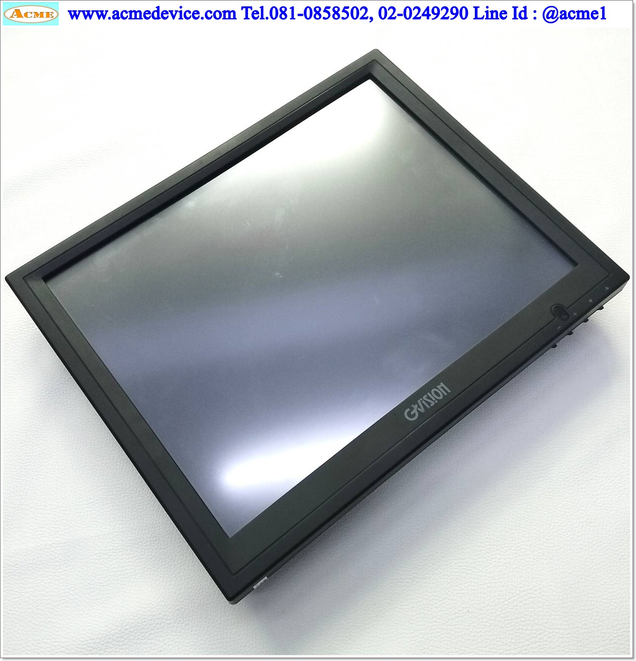 LCD Touch Monitor GVision รุ่น P15BX-AB-459G, Interface DVI, VGA, USB-A, RS232, Audio, 15", 12V, 3A