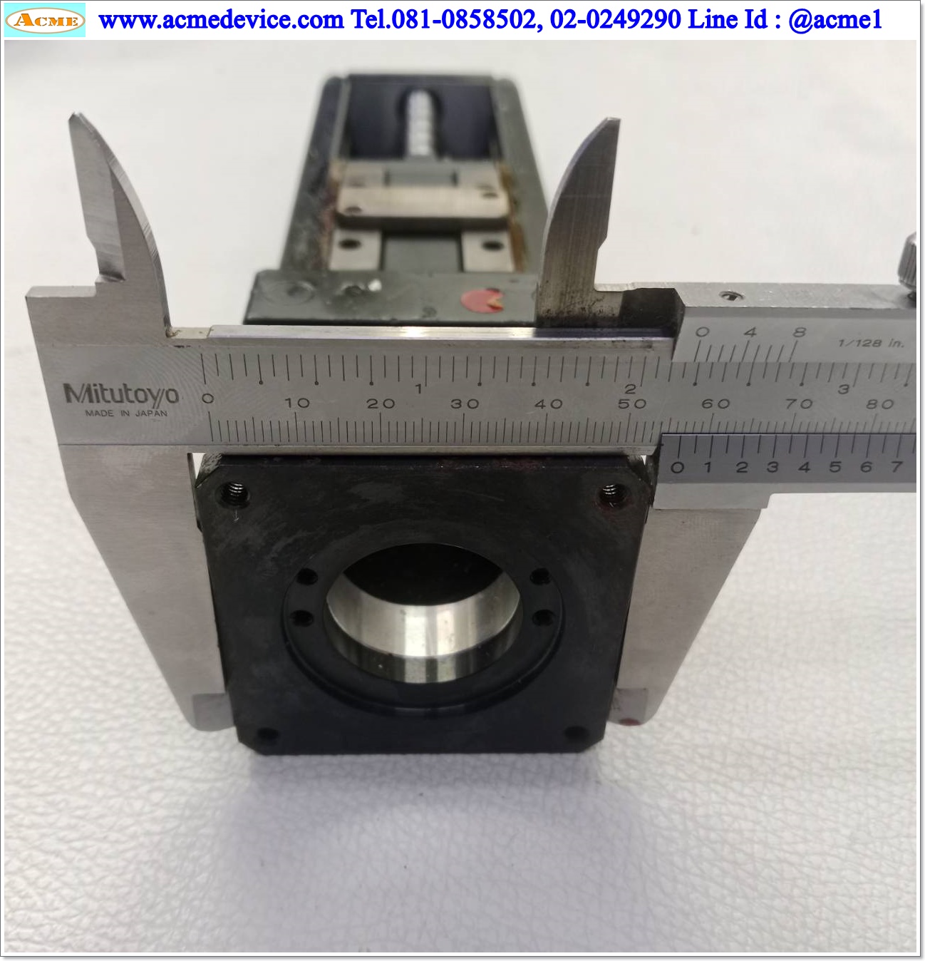 แกนสําเร็จรูป Ball Screw THK รุ่น KR33, ขนาด 60 x 225 mm, แกนโต 10, Pit 10mm, Stroke 60 mm, (หน้าแปลน 49 mm.)