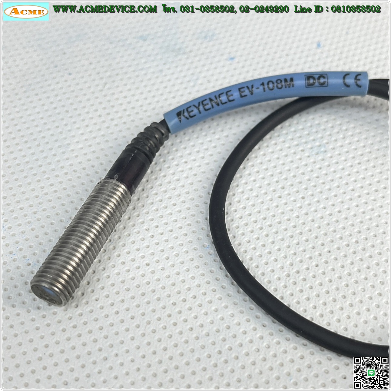 Proximity Keyence รุ่น EV-108M, M8, ระยะ 1.5mm, 2wire, NO, Shielded, Inductive