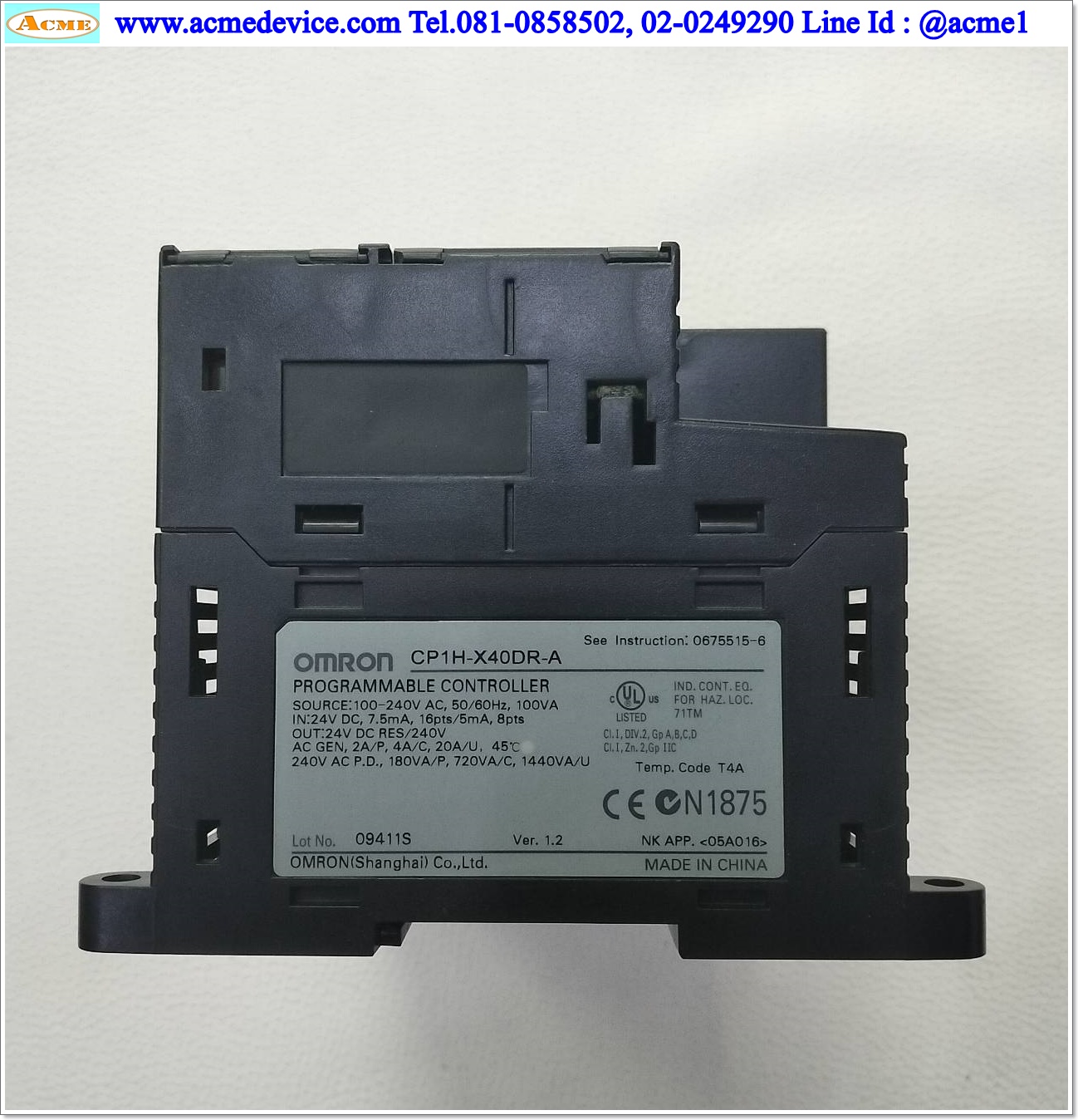 PLC Omron รุ่น CP1H-X40DR-A, 100-240 Vac
