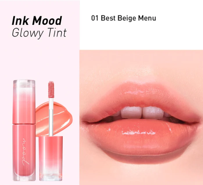 ลิปเพริเพร่า Peripera Ink Mood Glow Tint Set 03 #Rose in Mind + Mini 01 #Best Beige Menu