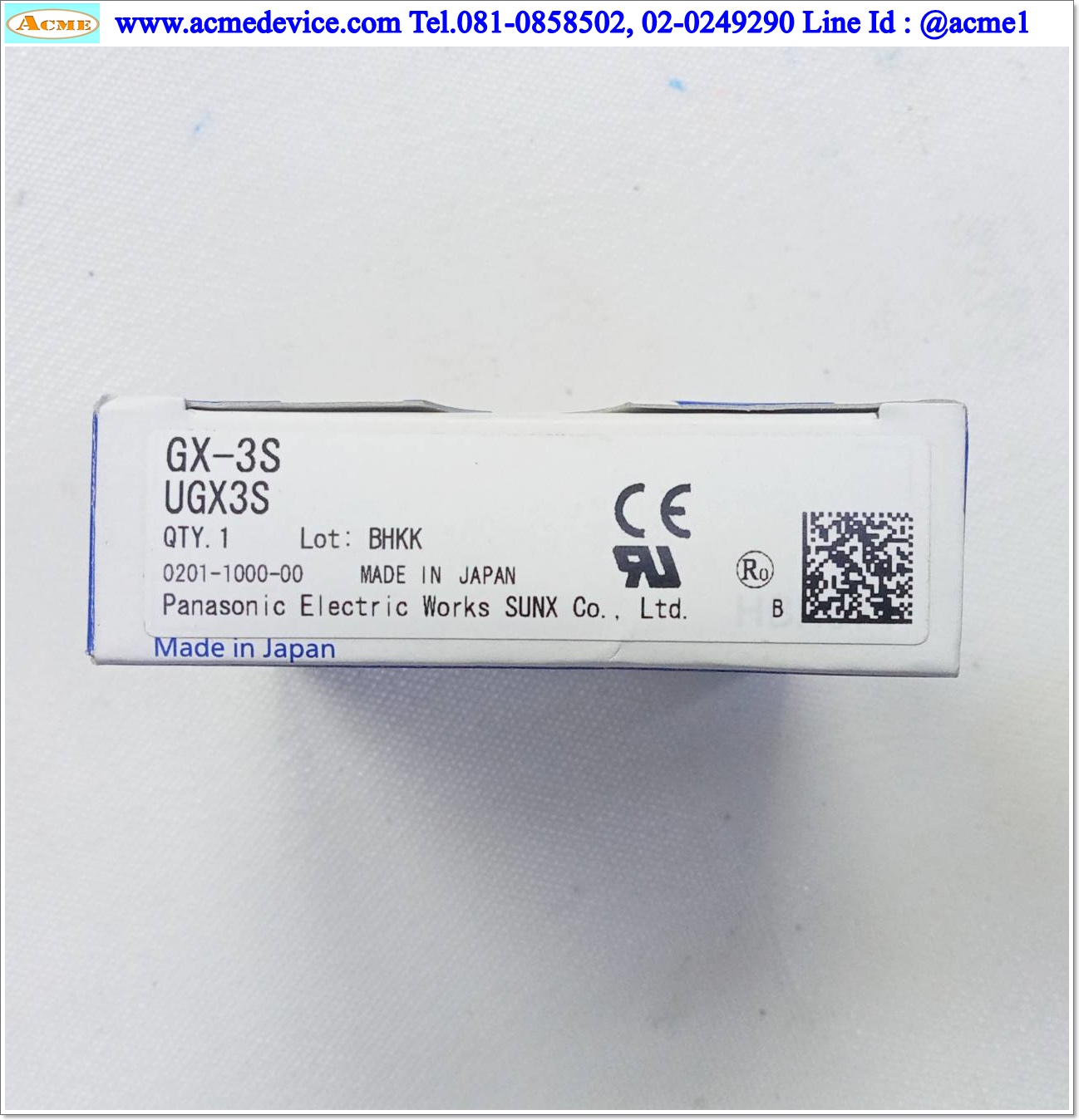 Proximity Panasonic/SUNX รุ่น GX-3S, ระยะ 0.8mm, NPN, NC, Shielded, Inductive