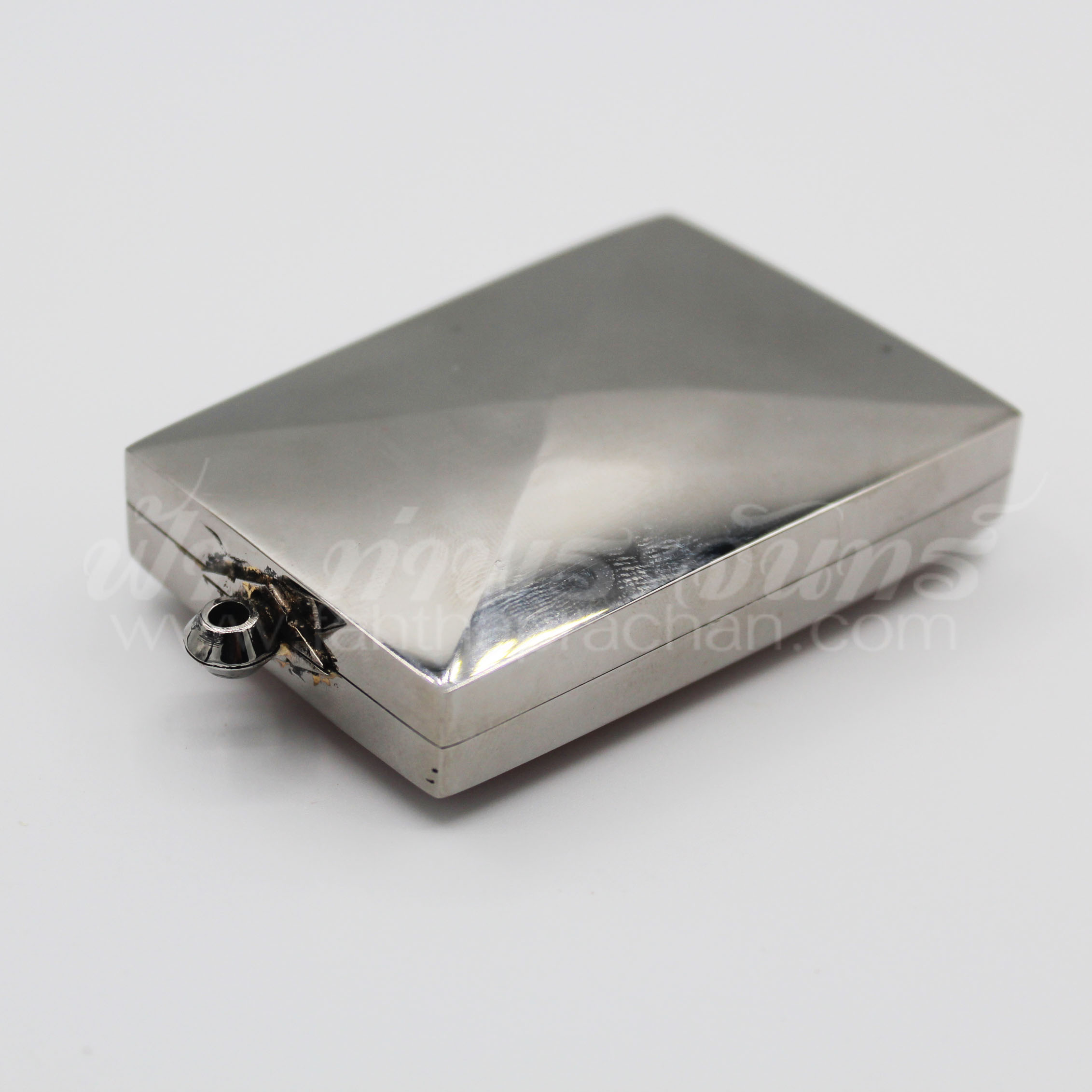 ตลับสมเด็จ หน้าเดียว สแตนเลสพุก