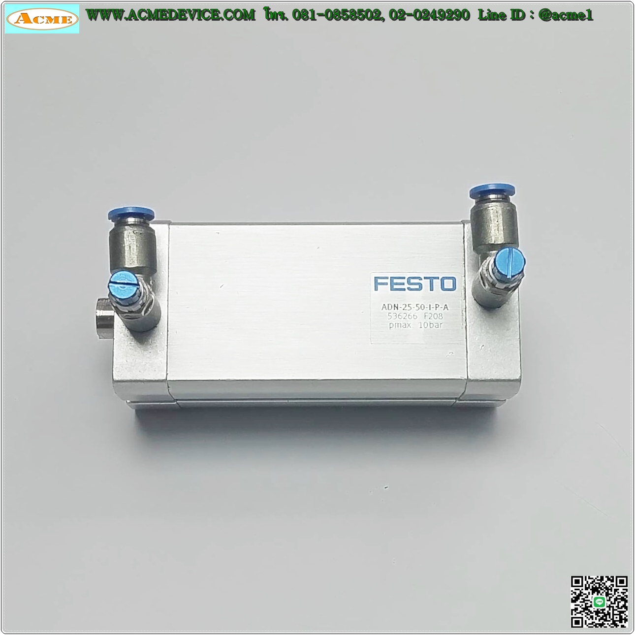 Air Cylinder Festo รุ่น ADN-25-50-I-P-A, Bore 25 mm, Stroke 50 mm