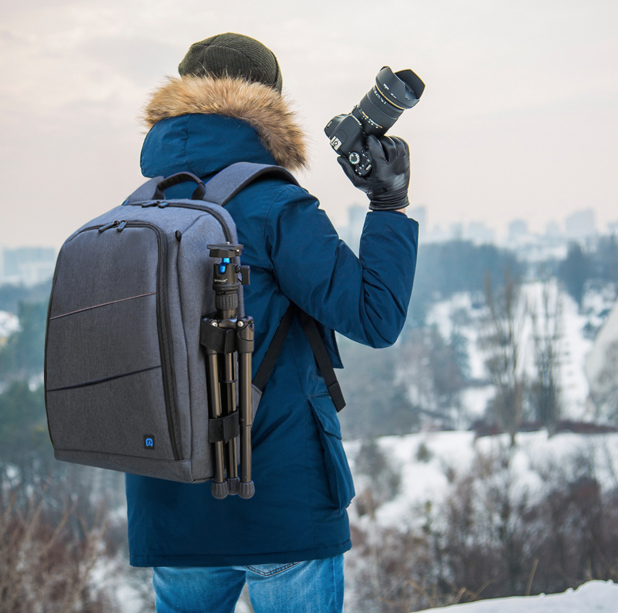 กระเป๋ากล้อง Backpack ยี่ห้อ Puluz รุ่น PU5011 สำหรับใส่กล้อง ขาตั้ง อุปกรณ์กล้อง