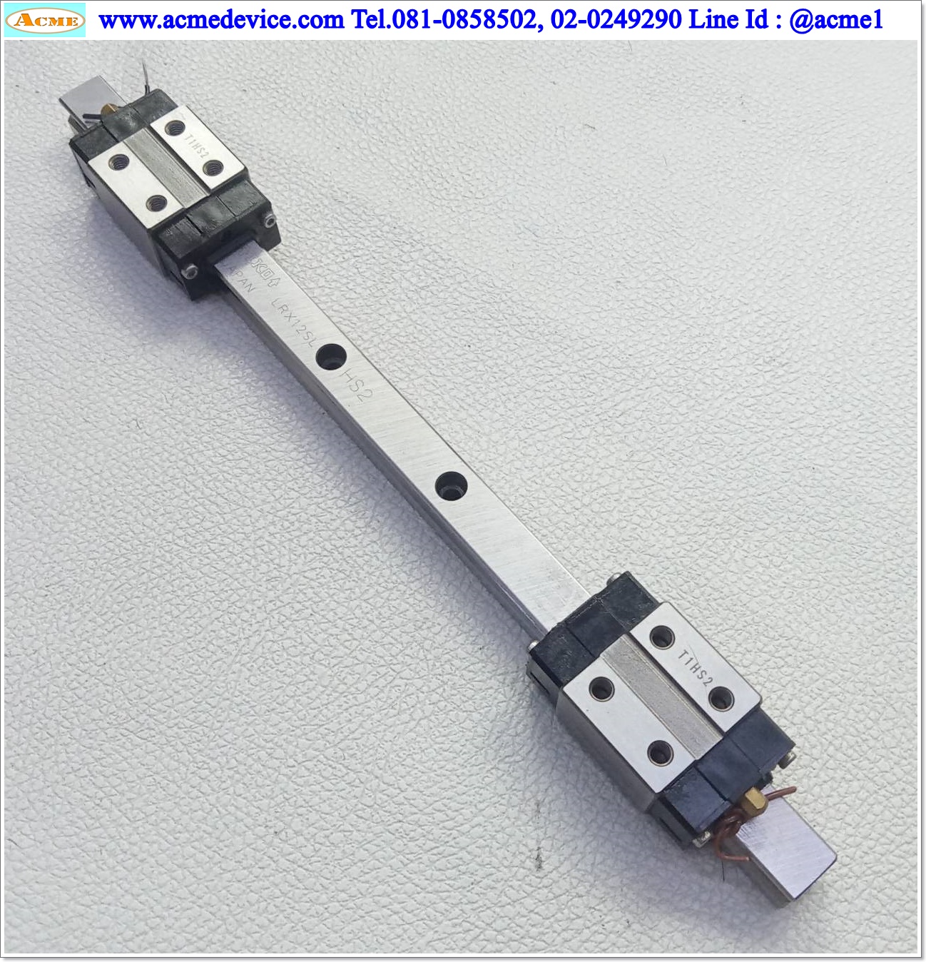 Linear Block and Rail IKO รุ่น LRXD12SL, รางสไลด์ขนาด 12 mm x 240 mm. (2 Block) (ขาว)