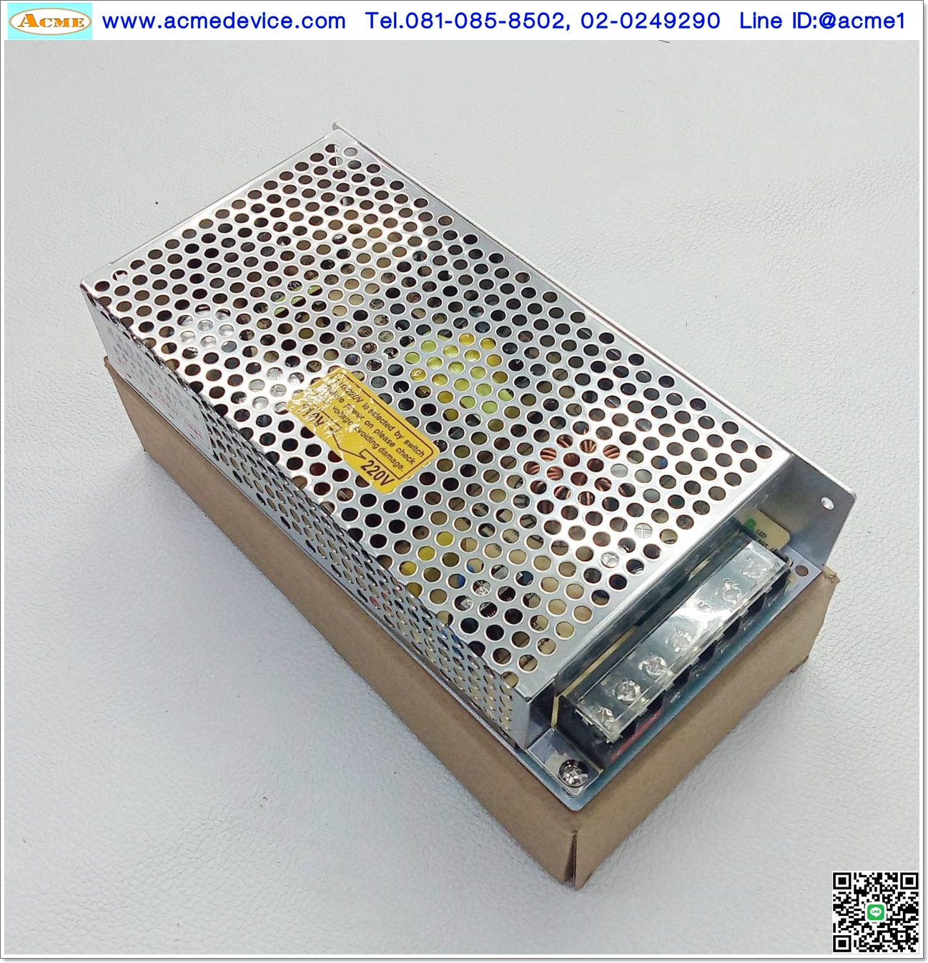 Power Supply Mean Well รุ่น S-100-12, Output 12V, 8.5A, 100W