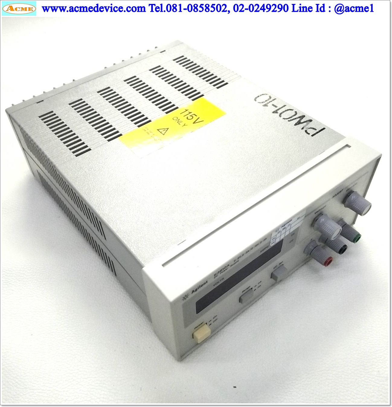 DC Power Supply Agilent รุ่น E3610A, 0-8V, 3A / 0-15V, 0-2A, Power Input 115Vac