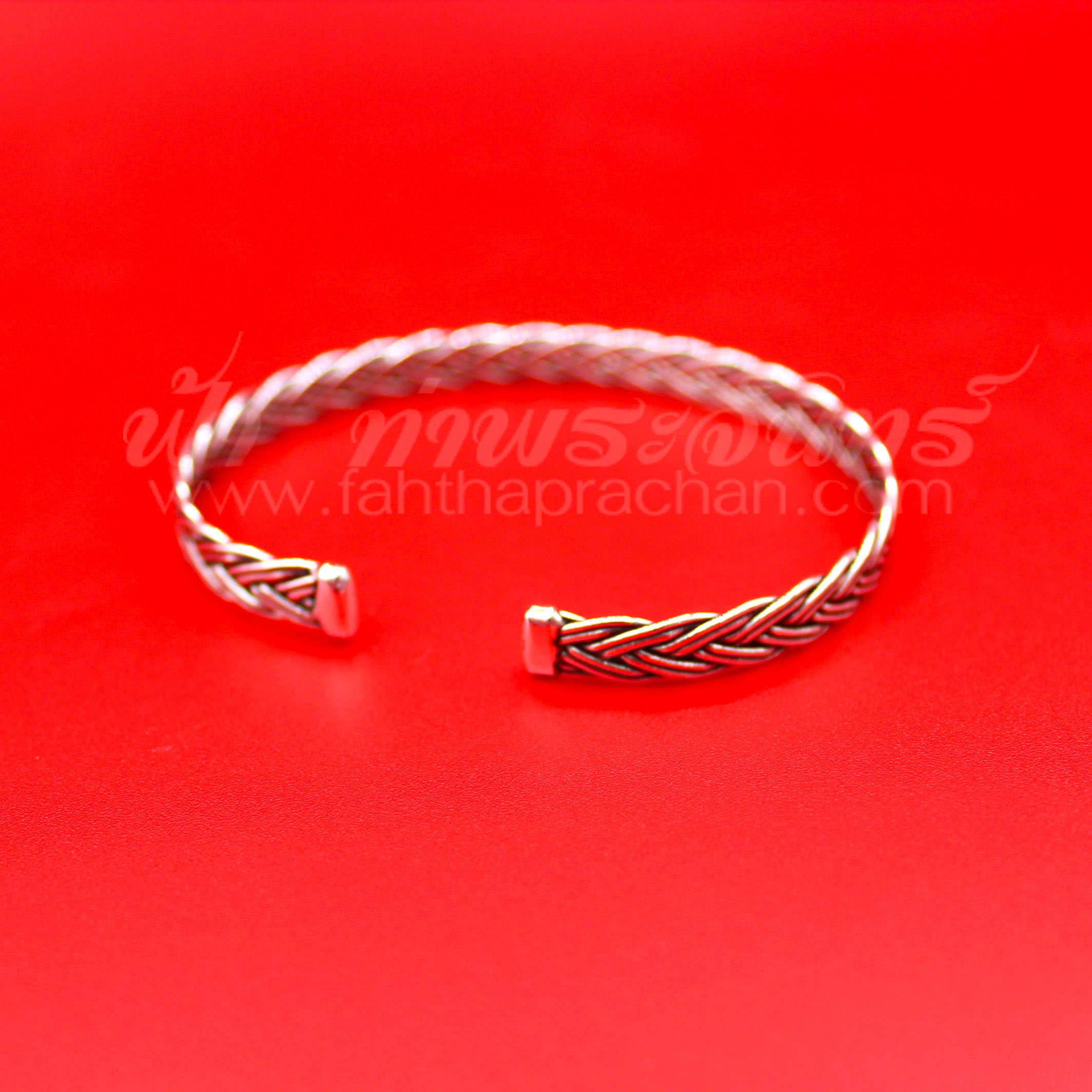 กำไลข้อมือเงินแท้ 92.5% ลายเปีย