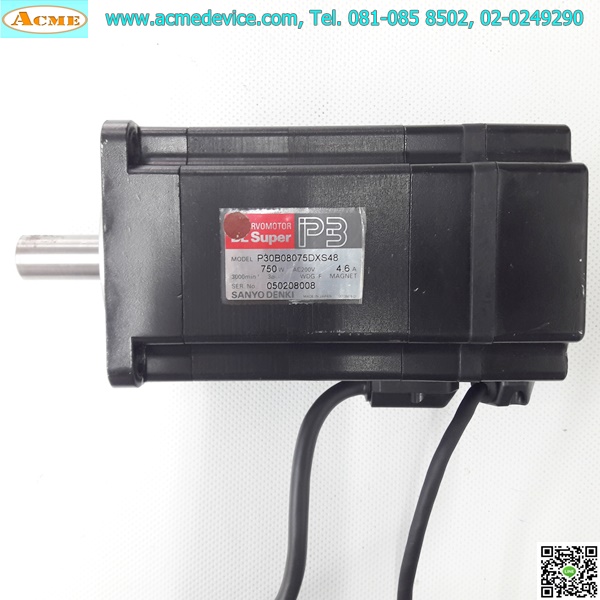 Servo Motor Sanyo รุ่น P30B08075DXS48, 750W