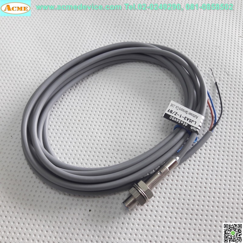 Proximity รุ่น LJ5A3-1-Z/BY, M5, ระยะ 1mm, 3wire, PNP, NO, Shielded, Inductive