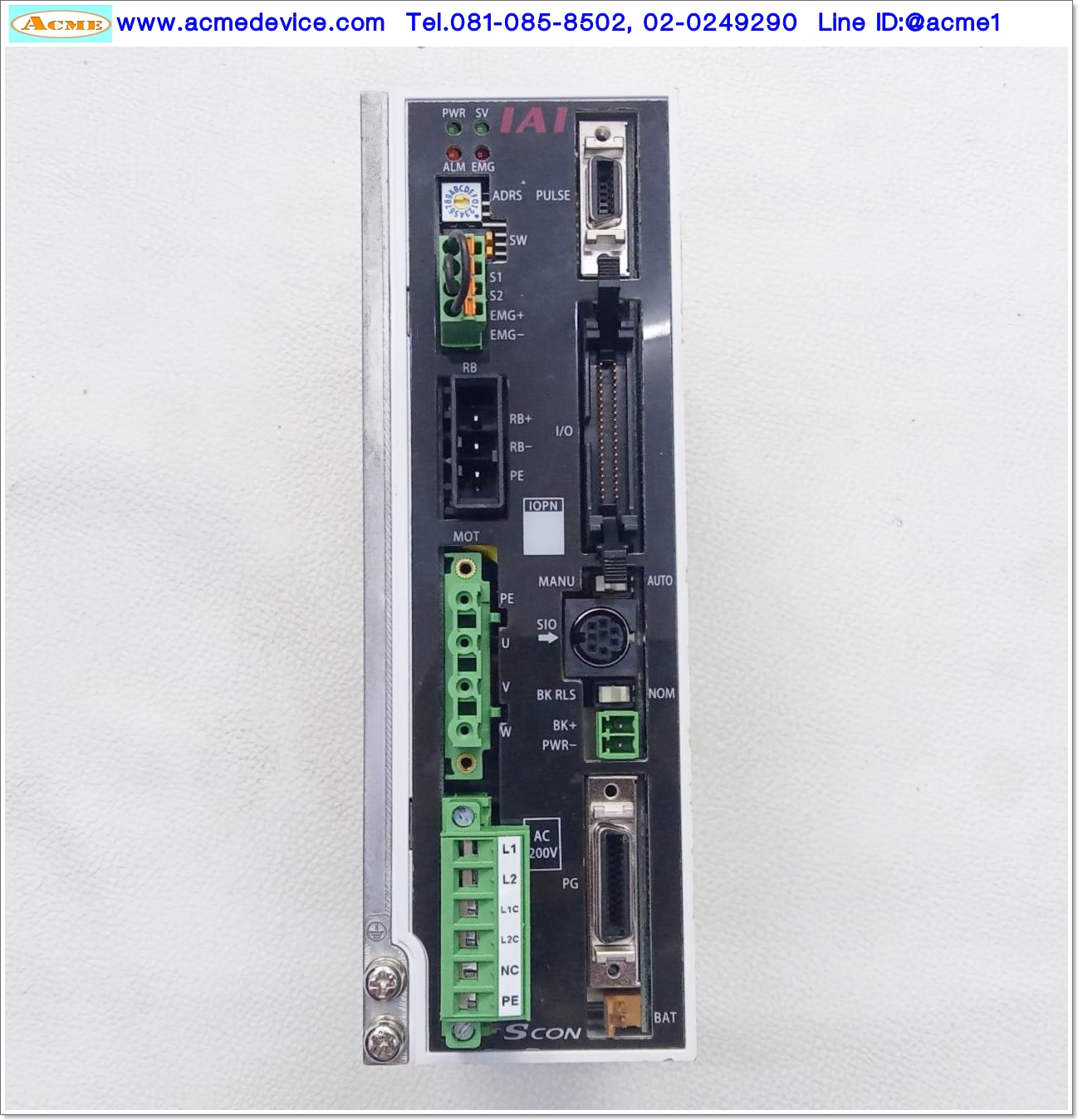 Linear IAI Drive รุ่น SCON-C-100I-NP-2-2-WT & LSA-S8SS-I-100-120-T2-S-CT2-SE, Stroke 120 mm.