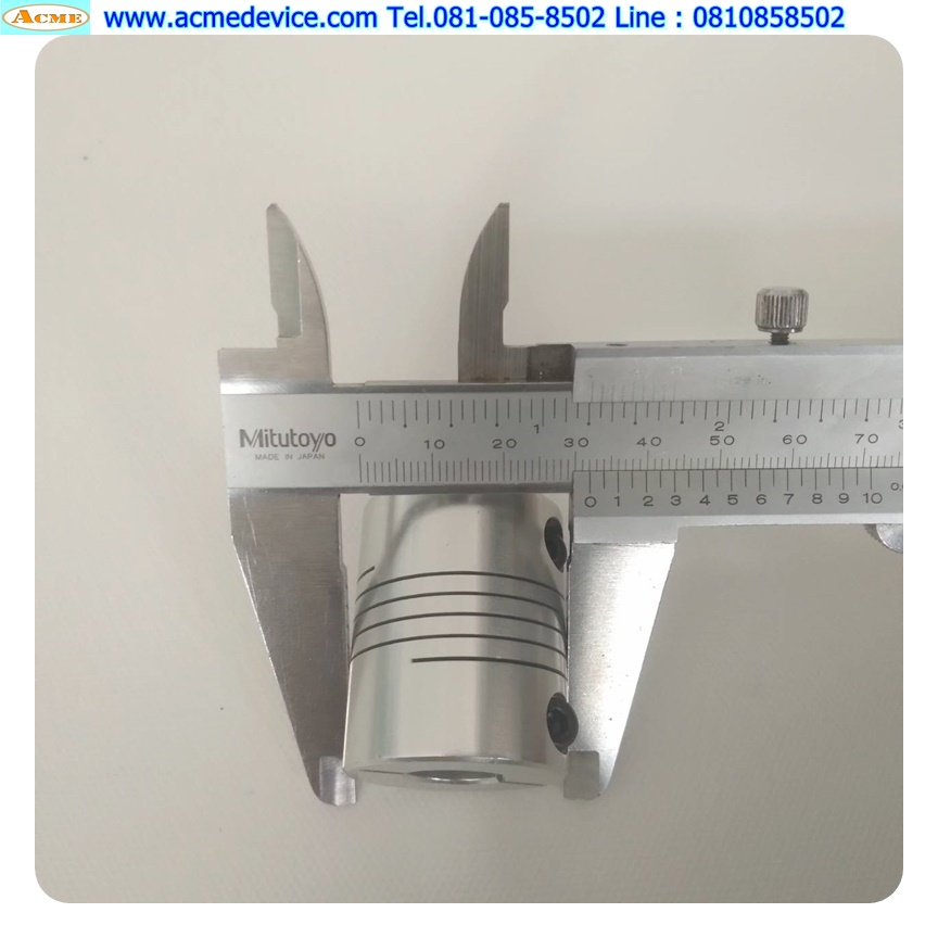 Coupling Aluminum ขนาด ID 10/14mm, OD 32mm, L 40mm