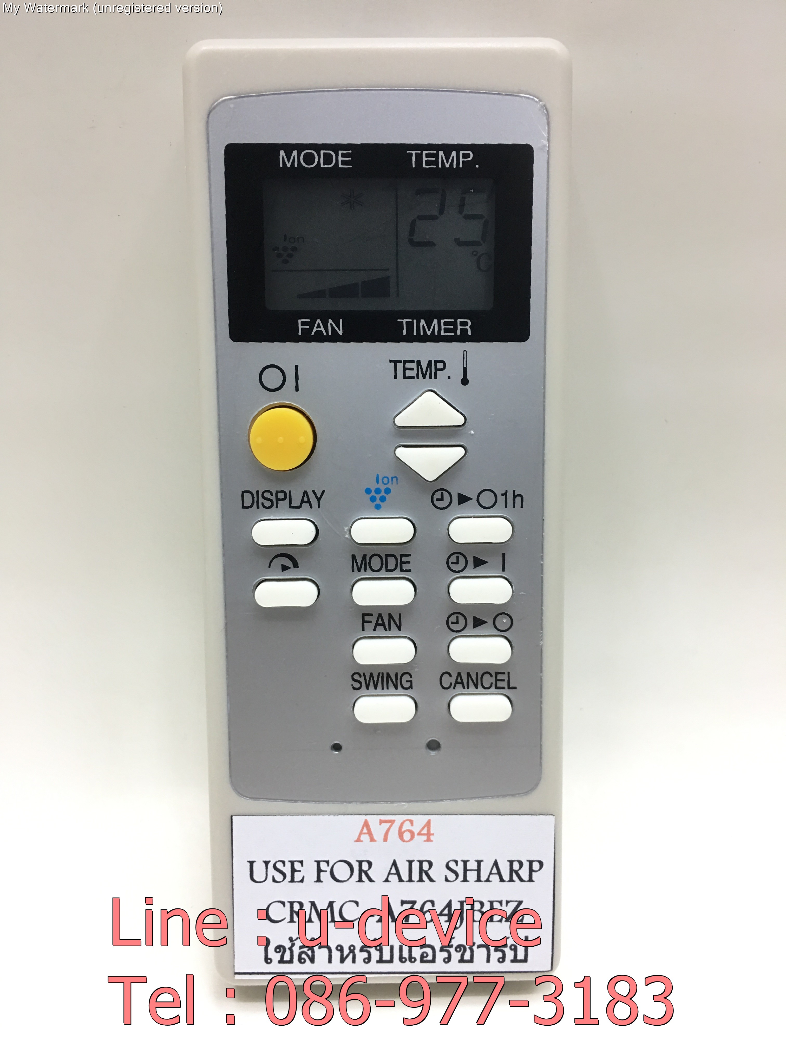 รีโมทแอร์ ชาร์ป Sharp รุ่น A764
