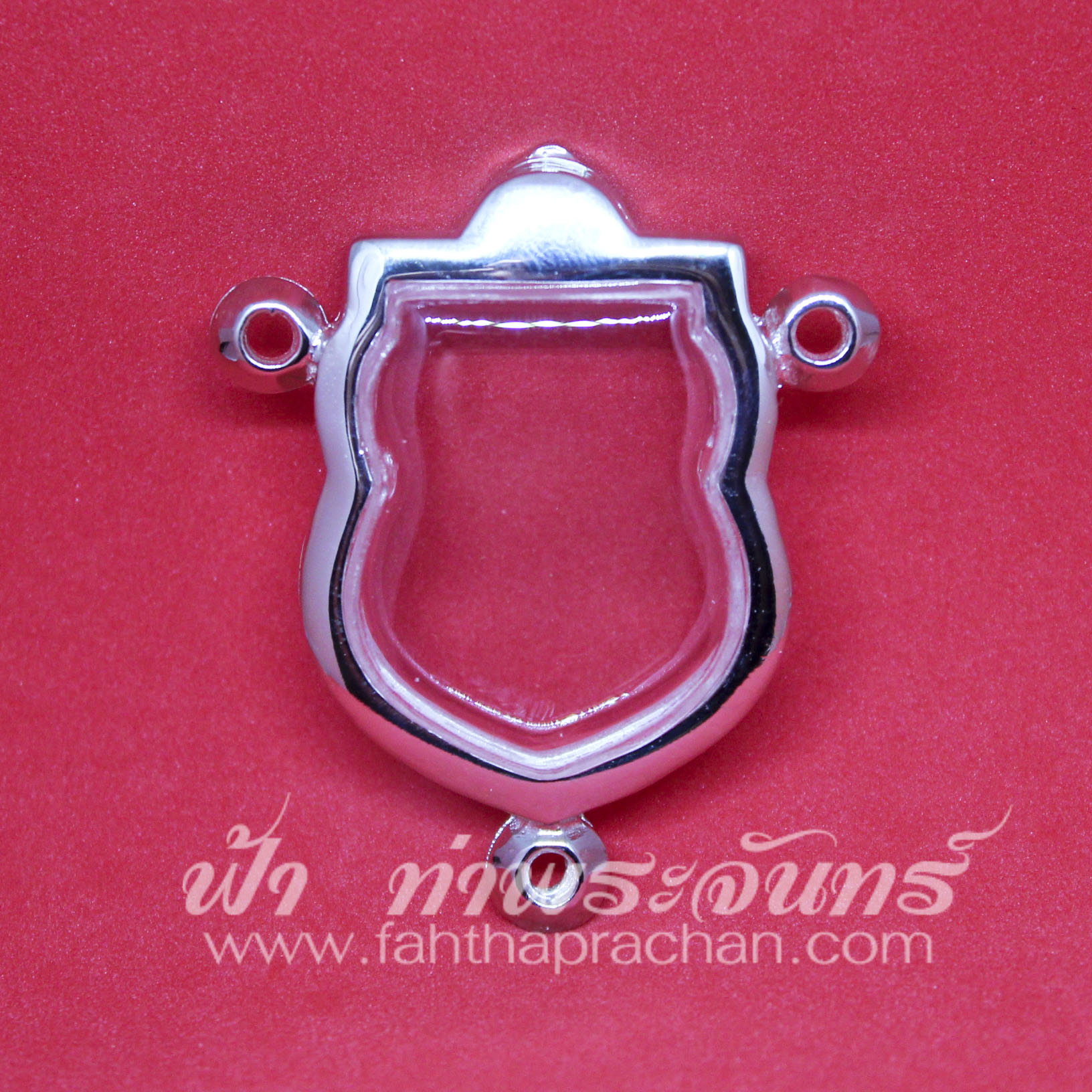 ตลับเหรียญเสมาปู่ทวด เงินขัดเงา สามห่วง