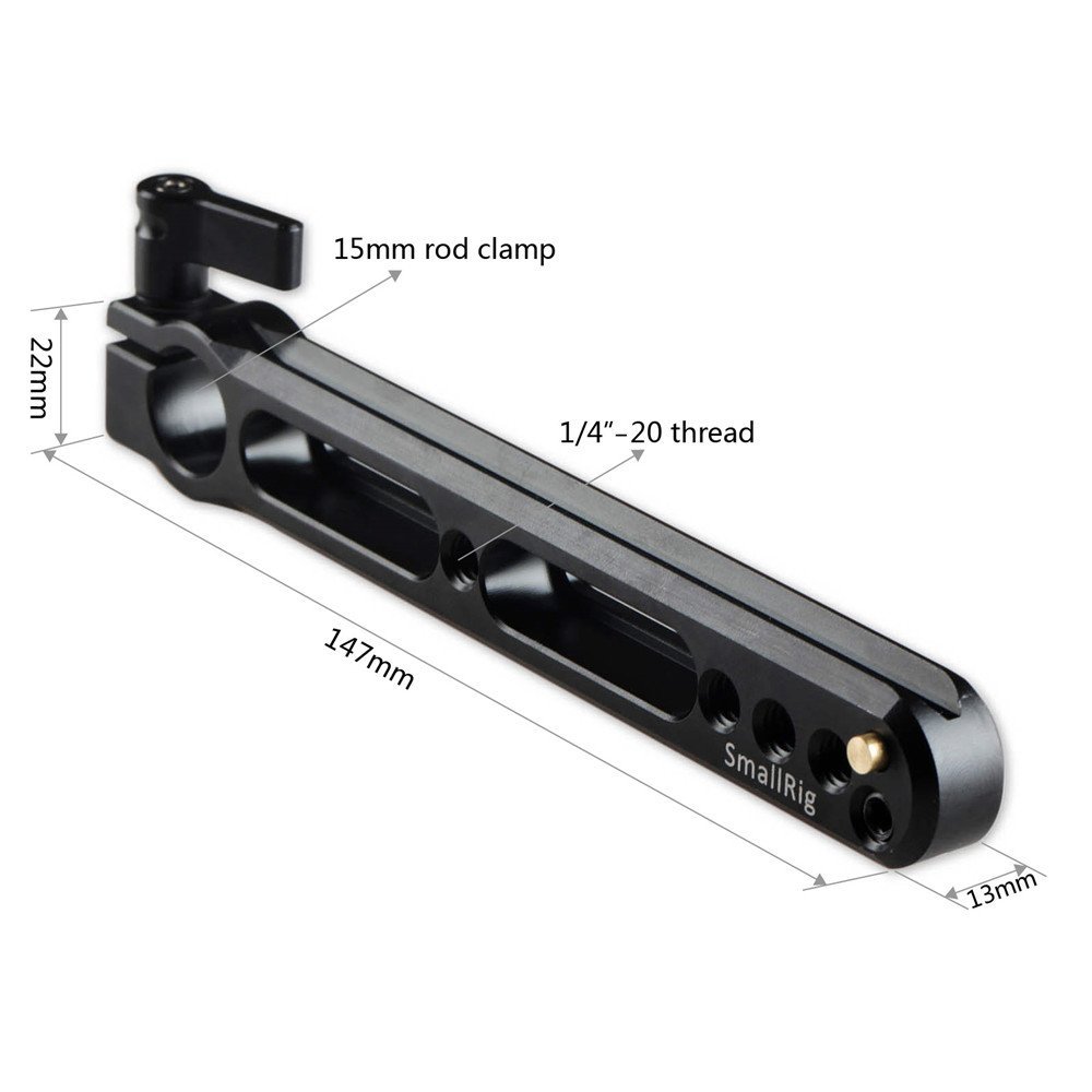 SMALLRIG® Safety NATO Rail with 15mm Rod Clamp 1856 (ByOrder รอสินค้า2-3วัน)