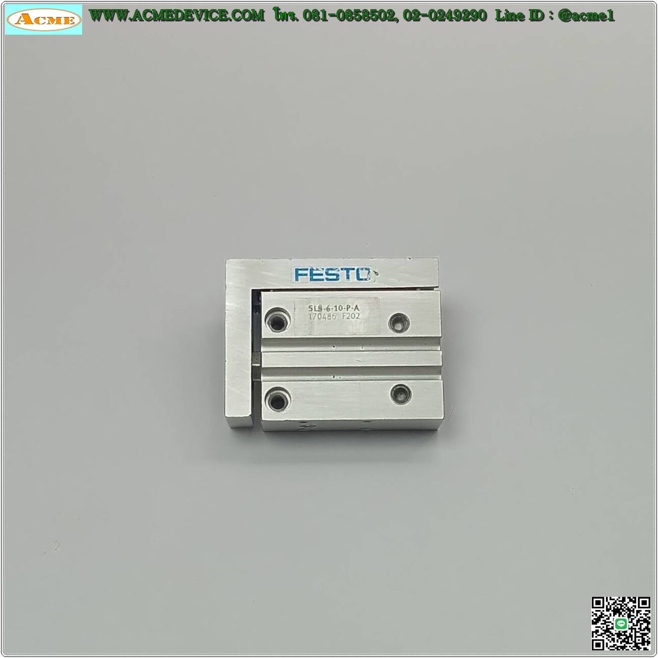 Air Cylinder Festo รุ่น SLS-6-10-P-A, Bore 6 mm, Stroke 10 mm