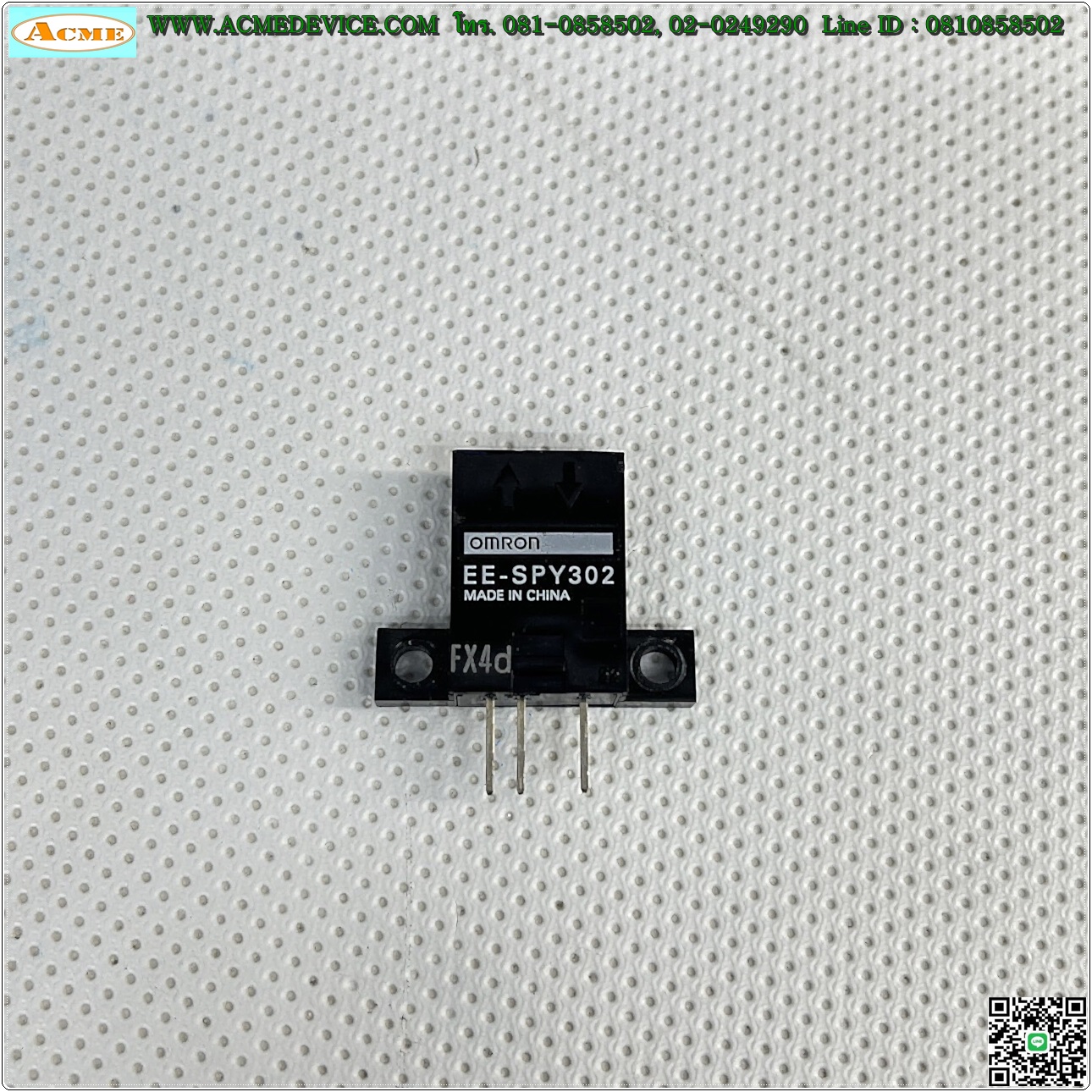 Photoelectric Omron รุ่น EE-SPY302, ระยะ 5mm, NPN, (รับ-ส่งในตัวด้านหน้า)