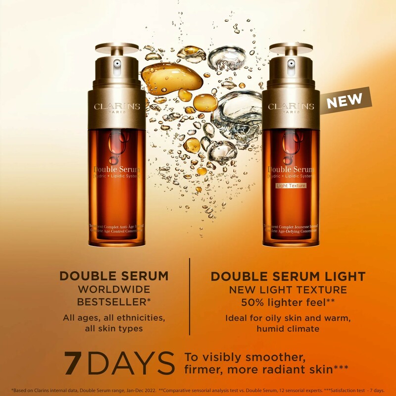 ดับเบิ้ลเซรั่มคลาแรงส์ Clarins Double Serum Light Texture 50ml