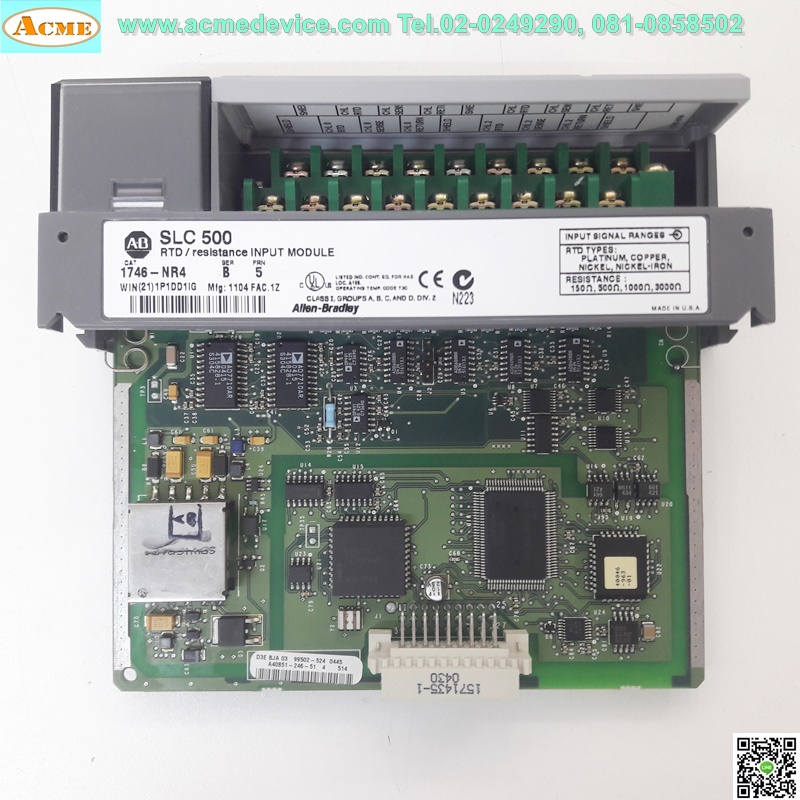 PLC Allen Bradley รุ่น SLC500, 1746-NR4, RTD/Resistance input modle
