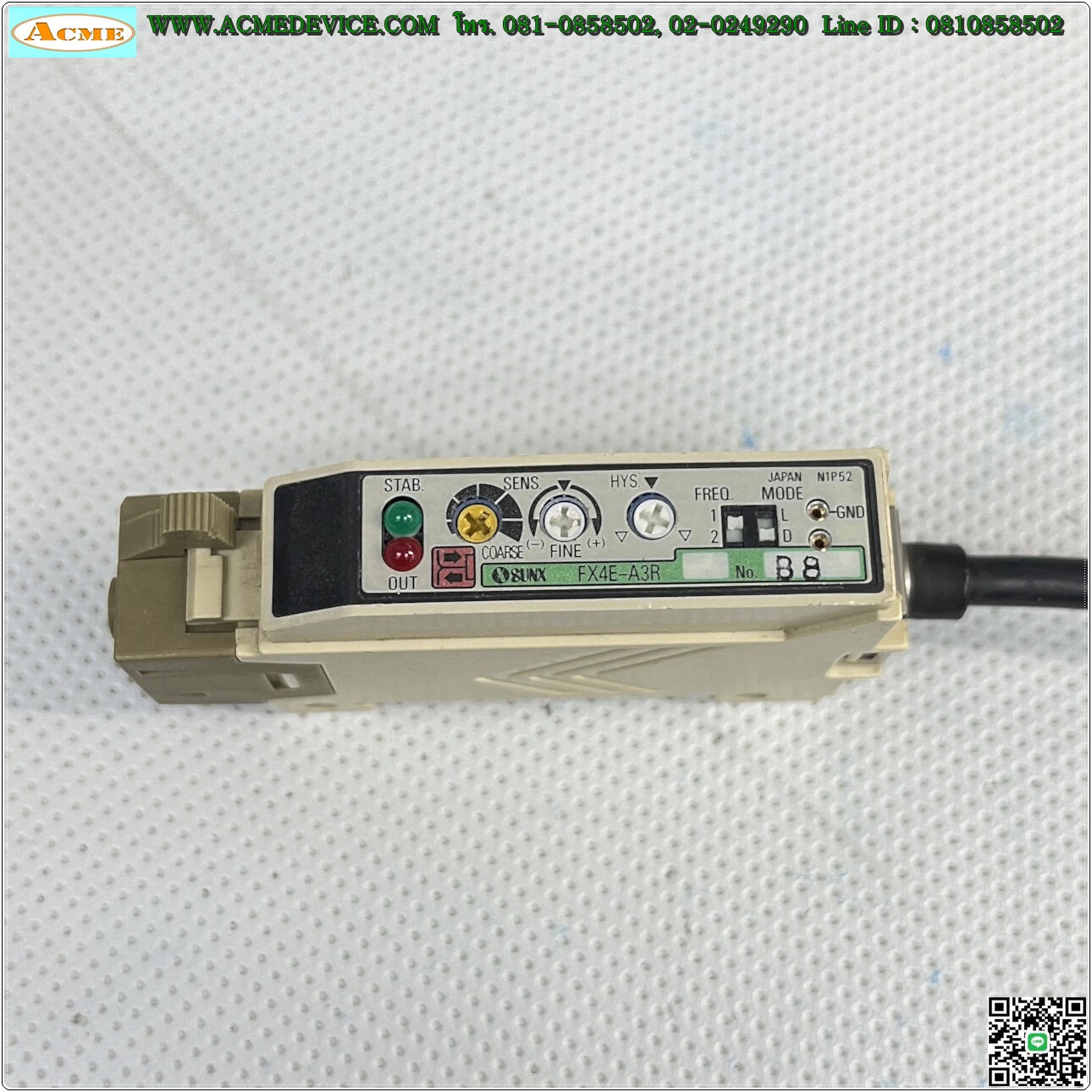 Fiber Amp Panasonic/SUNX รุ่น FX4E-A3R (ไม่มีฝา)