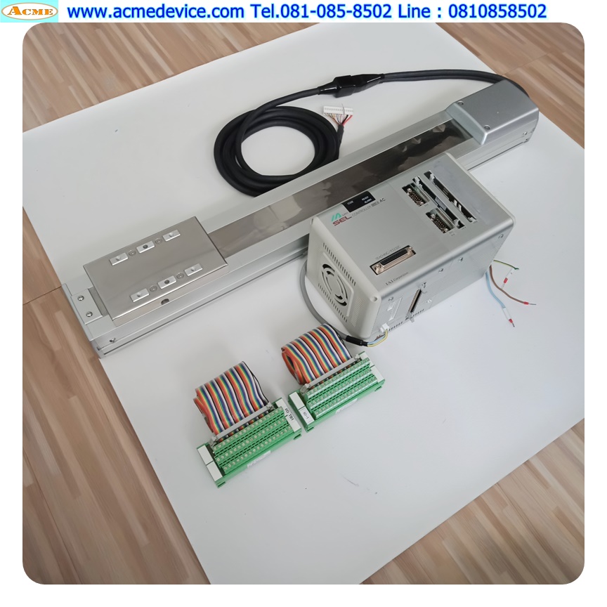 Slider IAI Supper SEL รุ่น SEL-E-1-AC-60-2, 60W & ISD-S-16-60-400-CR-EM-SCB35-SP, Stroke 400 mm. & UM45-FLKS50