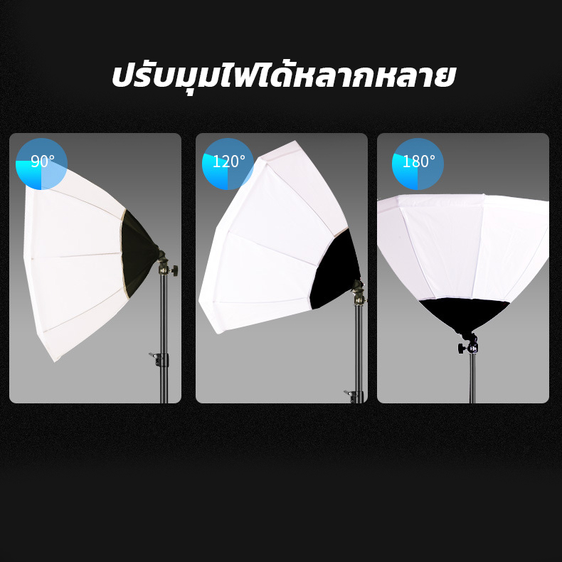 OCTA SOFTBOX E27 ชุดซอฟบ็อกไฟสตูดิถ่ายภาพแบบ 8 เหลี่ยม