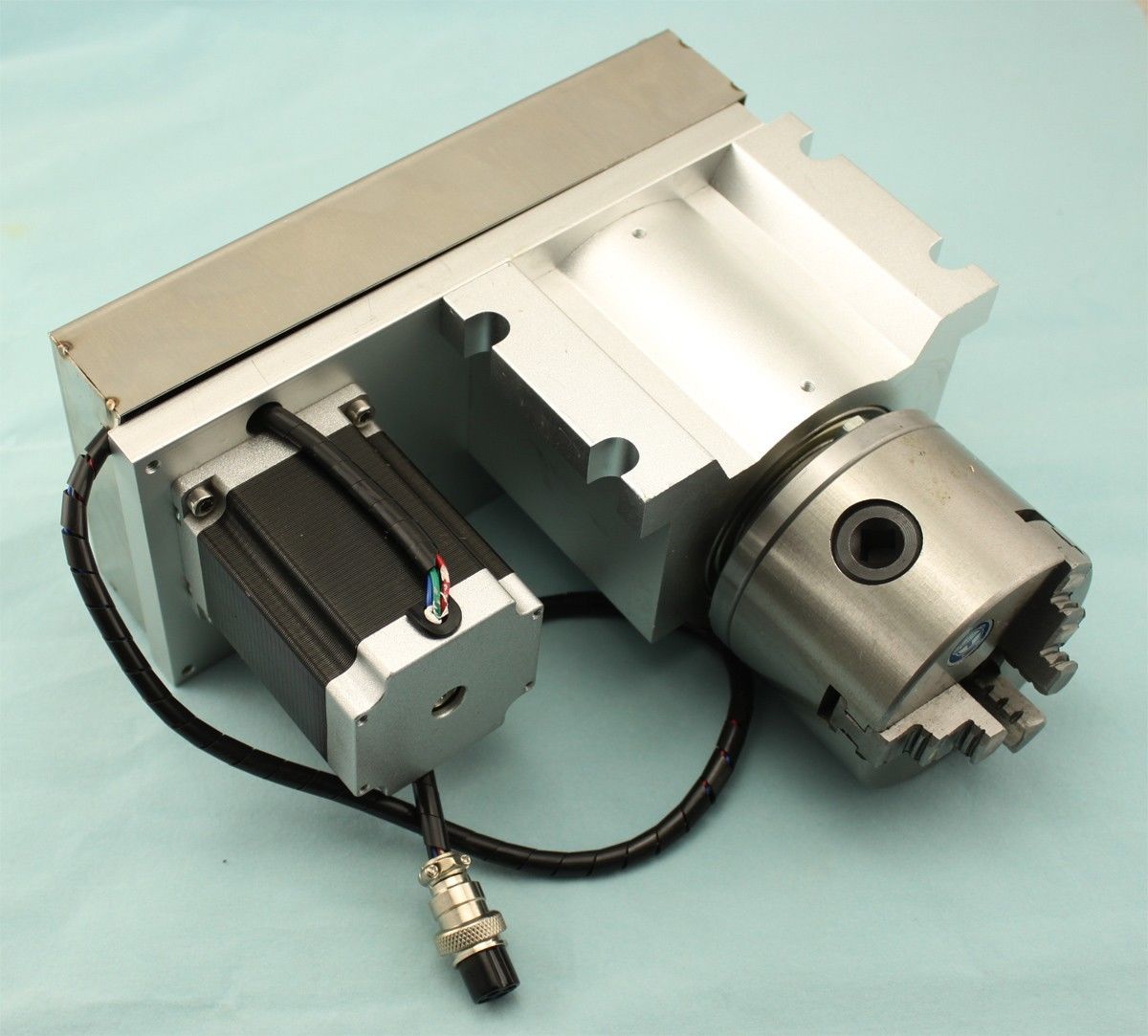 แกน A แบบ F หัวจับ80 mmF Style A-Axis, 4th-Axis, Router Rotational Rotary Axis 3-Jaw 80mm+Tailstock