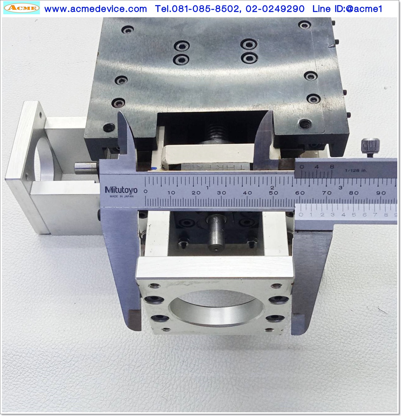 แกนสําเร็จรูป Reed Screw XY ??? รุ่น ???, แกน XY ขนาด 120mm x 185mm, Stroke 50mm, Pit 4mm, แกนโต 12 mm