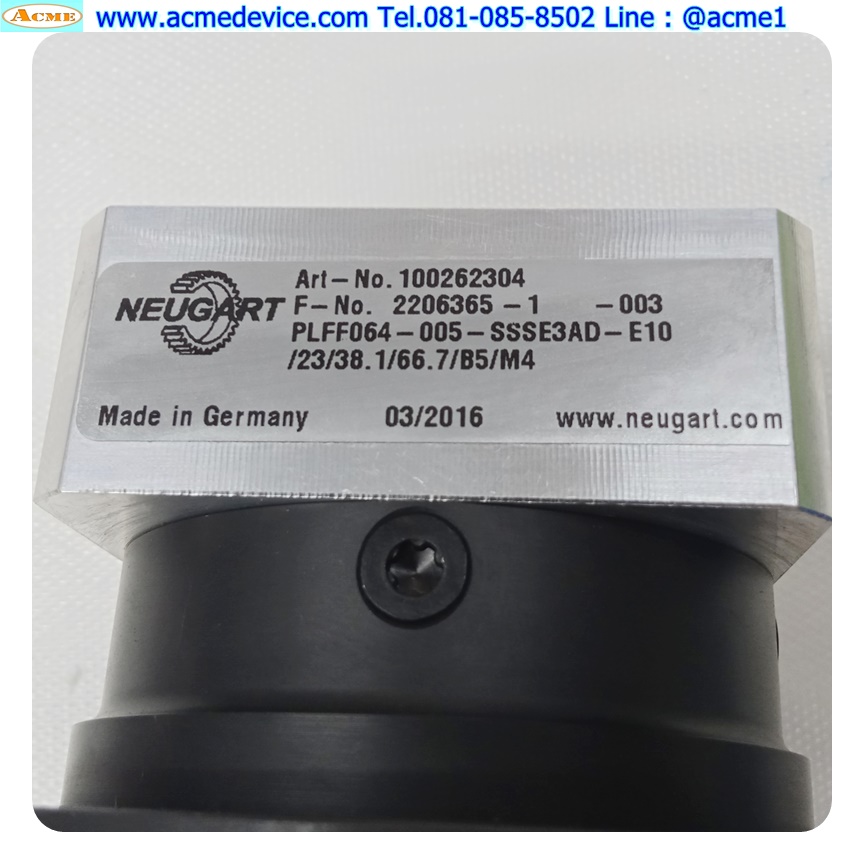 Gear Head Neugart รุ่น PLFF064-005-SSSE3AD-E10, Ratio 5:1, เพลาเข้า 14 mm, (for 200w, 400w), (NEW)