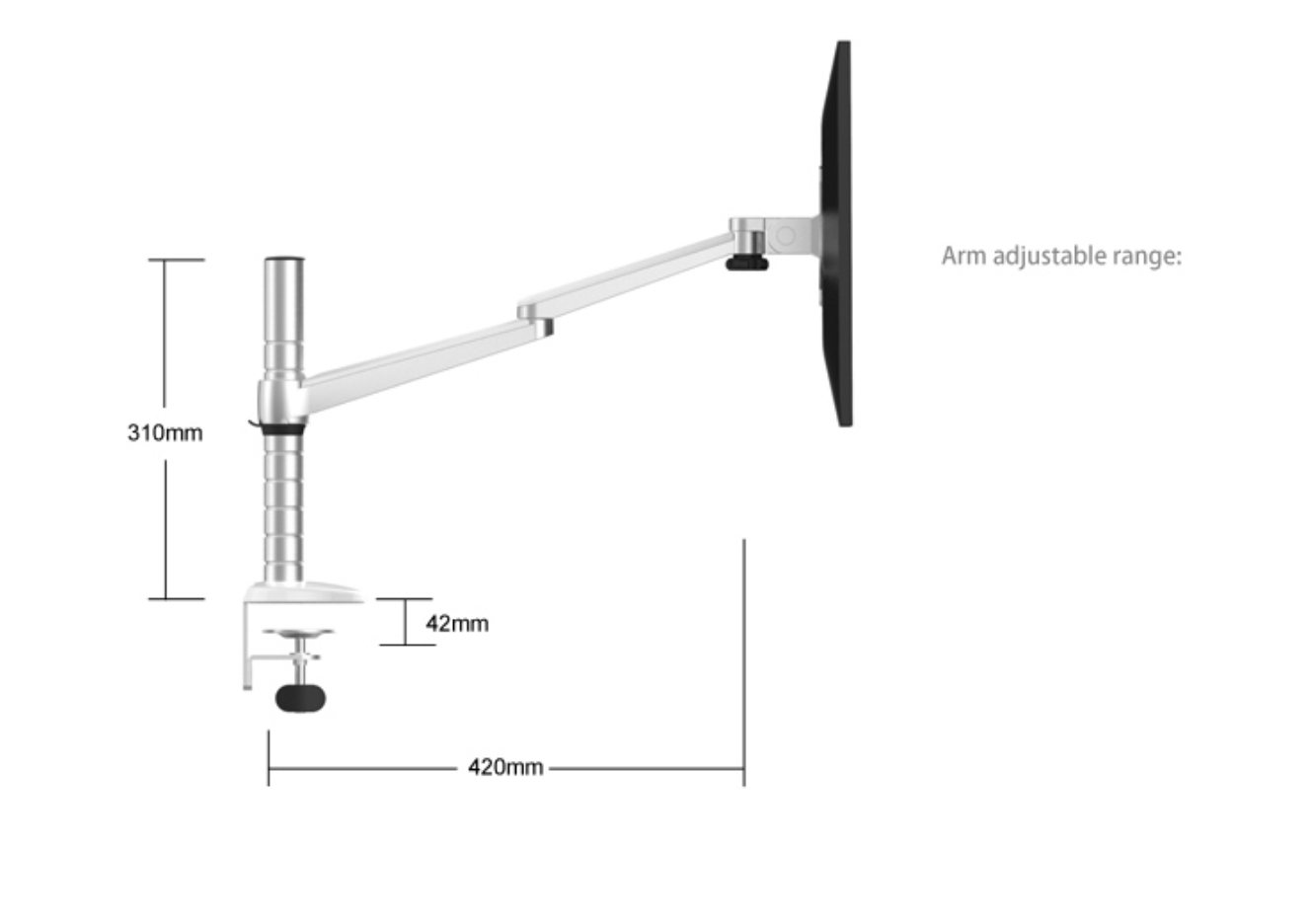 ขาตั้งจอคอมพิวเตอร์สำหรับ 2 จอ วัสดุอลูมิเนียม แข็งแรง ราคาถูก