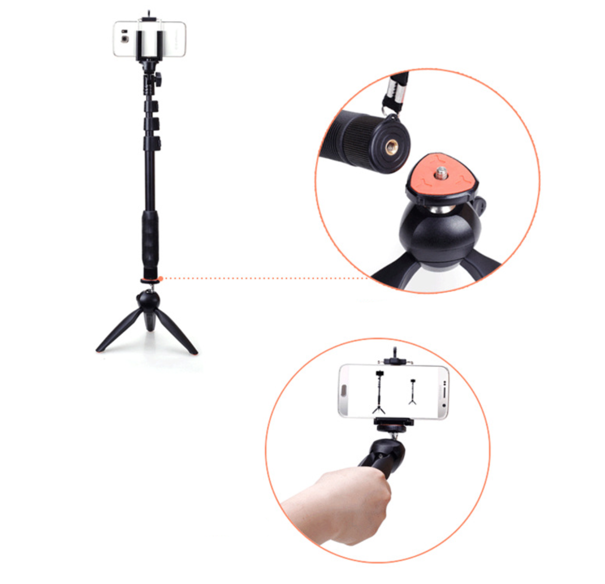 ขาตั้งกล้องขนาดเล็ก YUNTENG YT-228 สำหรับมือถือ กล้องMirorless DSLR