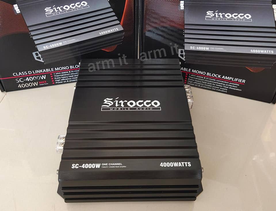 พาวเวอร์ดิจิตอล Sirocco 4000W ตัวเล็ก ขับ 10''-12''180 หรือขับเสียงกลางก็ได้ มีคอสให้ปรับในตัว