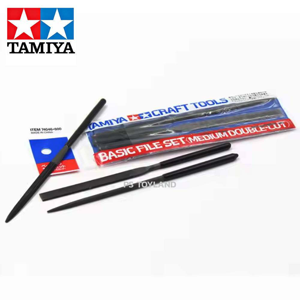 TAMIYA BASIC FILE SET MEDIUM DOUBLE CUT TA 74046 ชุดตะไบความละเอียดหยาบ เครื่องมือ อุปกรณ์ต่อโมเดล กันดั้ม กันพลา