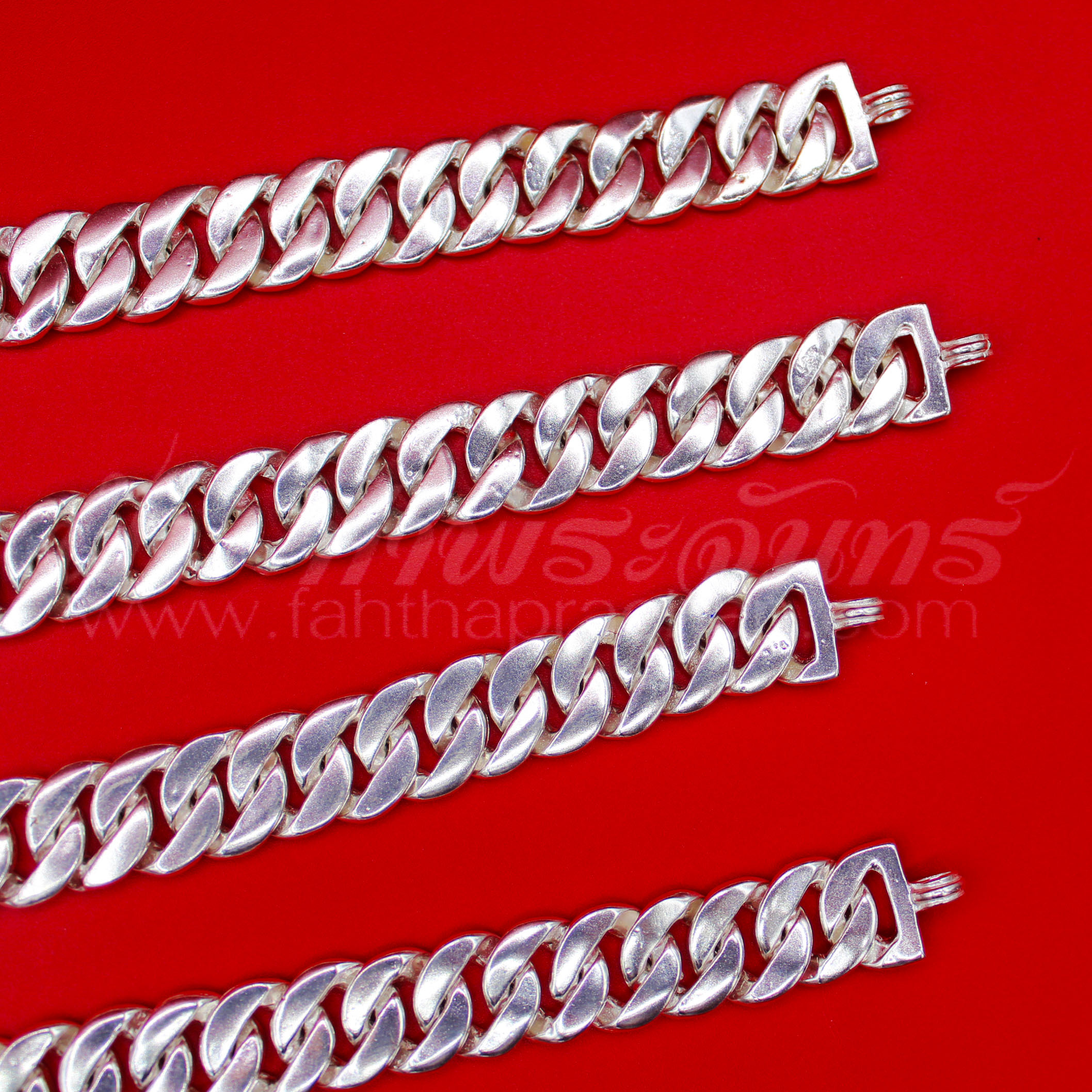 กำไลข้อมือเงินแท้ 92.5% ลายเลส