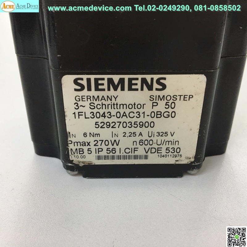 Stepping Driver Set BERGER LAHR type TLD011F & Motor SIEMENS, 1FL3043-0AC31-0BG0, 6Nm., 270w, 3 Phase