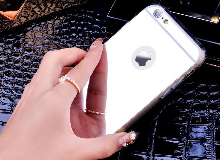 เคส iPhone 6/6s กระจกสะท้อน (สีทอง/เงิน/ดำ/ชมพู) TPU แท้
