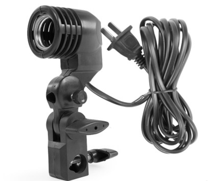 หัวใส่หลอดไฟถ่ายภาพ(ขั้วแบบE27) สำหรับใช้กับขาตั้งแฟลชหรือขาตั้งไฟสตูดิโอ