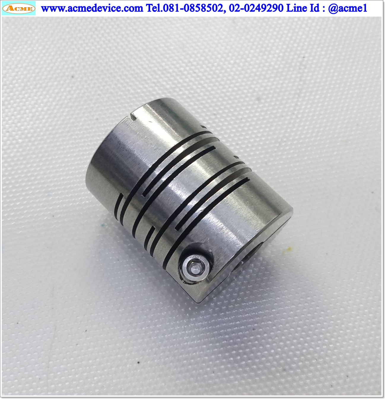Coupling ขนาด ID 8/8mm, OD 25mm, L 31mm, Stainless, Slit Coupling