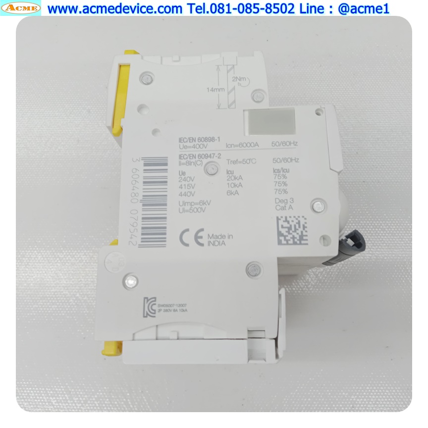 Breaker 2P Schneider รุ่น IC60NC6A, 6A & Vigi ic60